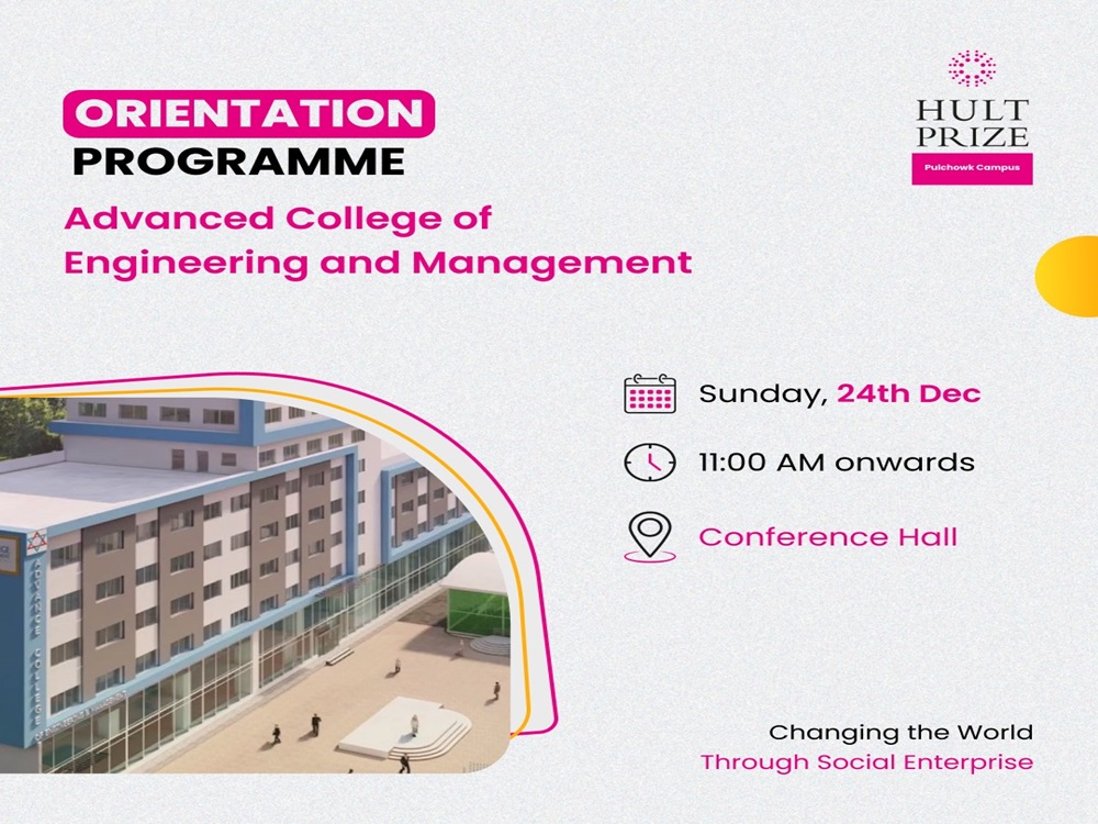 Orientation on 'Hult Prize Competition'